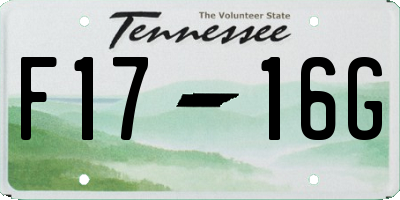 TN license plate F1716G