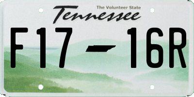 TN license plate F1716R