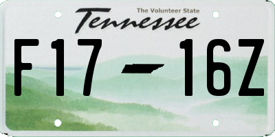 TN license plate F1716Z