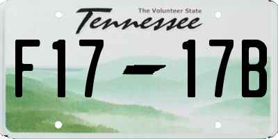 TN license plate F1717B