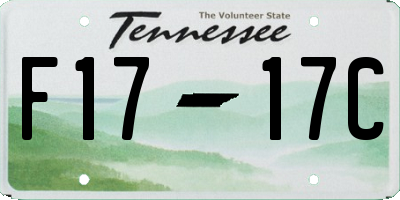 TN license plate F1717C