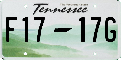 TN license plate F1717G