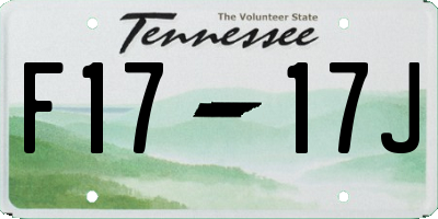 TN license plate F1717J