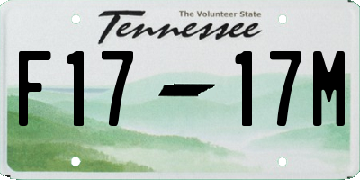 TN license plate F1717M