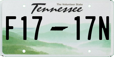 TN license plate F1717N