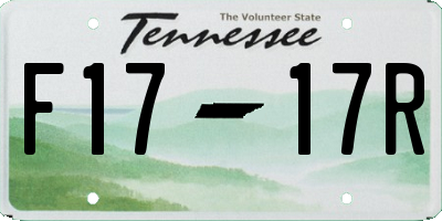 TN license plate F1717R