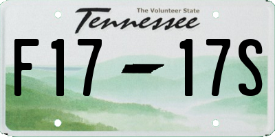 TN license plate F1717S