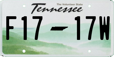 TN license plate F1717W