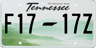 TN license plate F1717Z