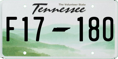 TN license plate F1718O