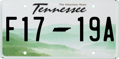 TN license plate F1719A