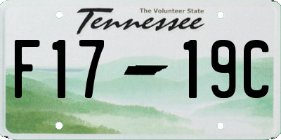 TN license plate F1719C