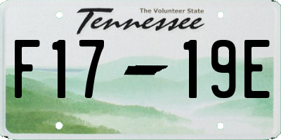 TN license plate F1719E
