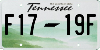 TN license plate F1719F