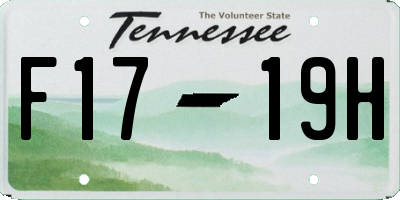 TN license plate F1719H