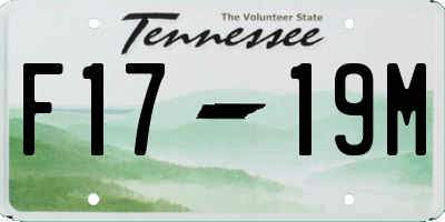 TN license plate F1719M