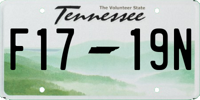 TN license plate F1719N