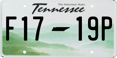 TN license plate F1719P