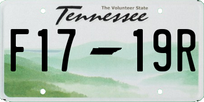 TN license plate F1719R