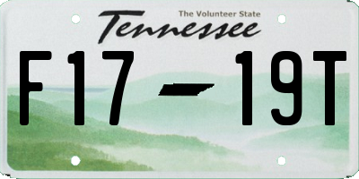 TN license plate F1719T