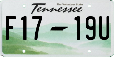TN license plate F1719U