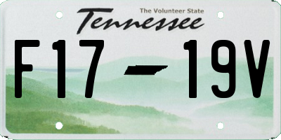 TN license plate F1719V