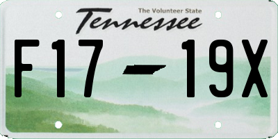 TN license plate F1719X