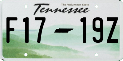 TN license plate F1719Z