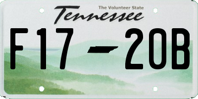 TN license plate F1720B