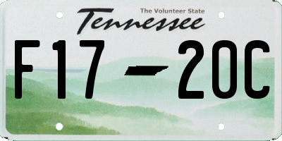 TN license plate F1720C