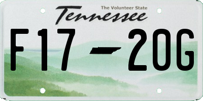 TN license plate F1720G