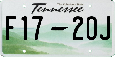 TN license plate F1720J