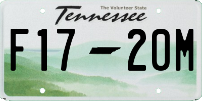 TN license plate F1720M