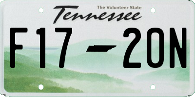 TN license plate F1720N