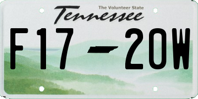 TN license plate F1720W