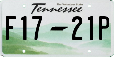 TN license plate F1721P