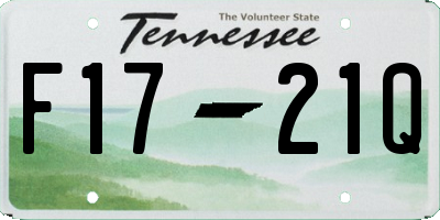 TN license plate F1721Q