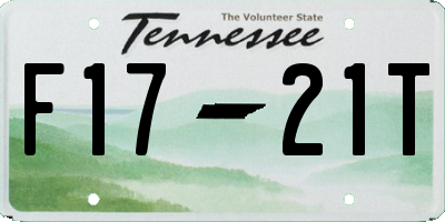 TN license plate F1721T