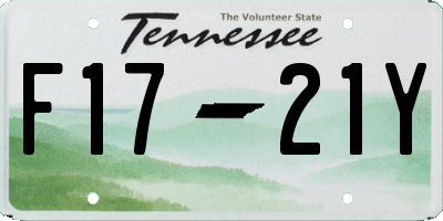 TN license plate F1721Y