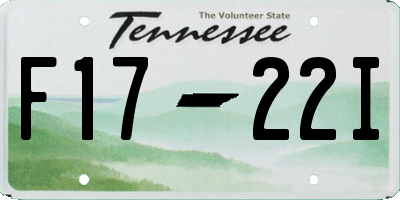 TN license plate F1722I