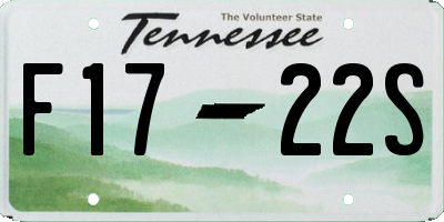 TN license plate F1722S
