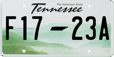 TN license plate F1723A
