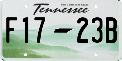 TN license plate F1723B
