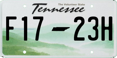 TN license plate F1723H