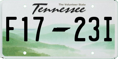 TN license plate F1723I