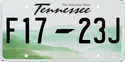 TN license plate F1723J