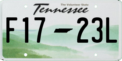 TN license plate F1723L