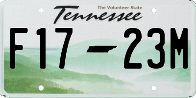 TN license plate F1723M