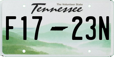 TN license plate F1723N
