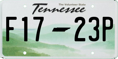 TN license plate F1723P
